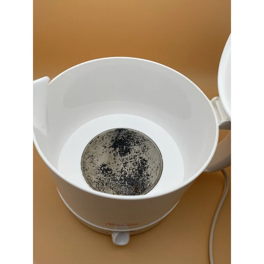 Sunbeam Hot Pot Express Electric Adjustable Heat White 32 Ounce-Tested Working